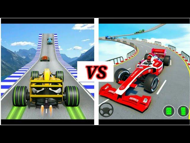 Formula Ramp Car stunts VS Thumb Car Race #gaming #cargame #UnboxGamer #carRace ️