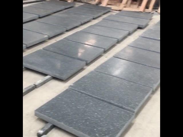 Chinese New Black Granite Honed Surface For Japan Project From Tingida Stone