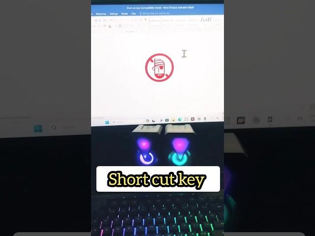 Msword Shortcut key in Hindi #computer #keyboard #msword