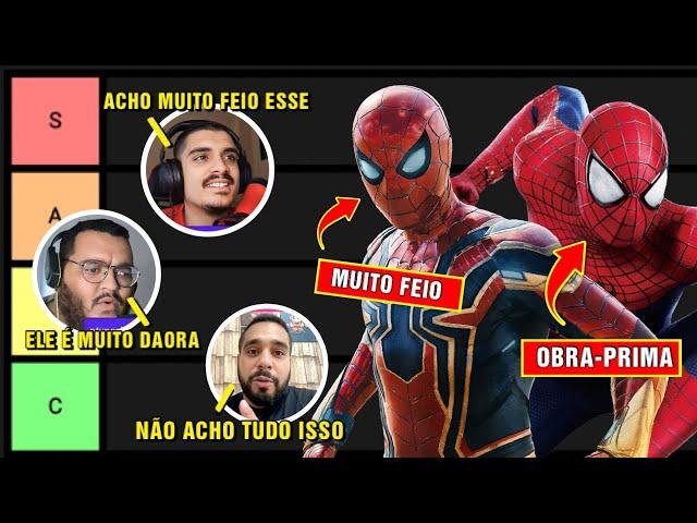 RANKEANDO TODOS OS TRAJES DO HOMEM-ARANHA NO CINEMA - COM IGOR DCNAUTA E RENO PACÍFICO