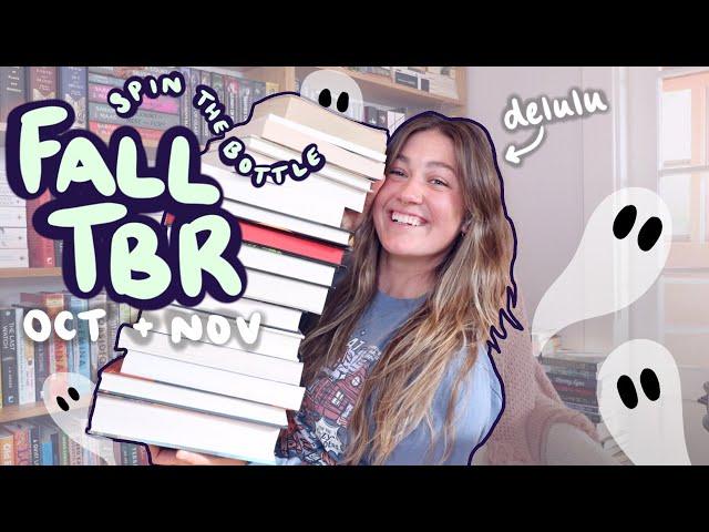 HUGE Fall TBR chosen by my Spin the Bottle Game | an overly ambitious stack