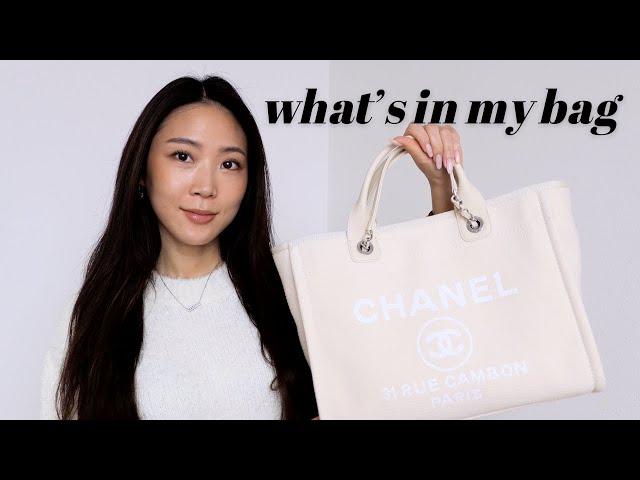 WHAT'S IN MY CHANEL DEAUVILLE TOTE BAG