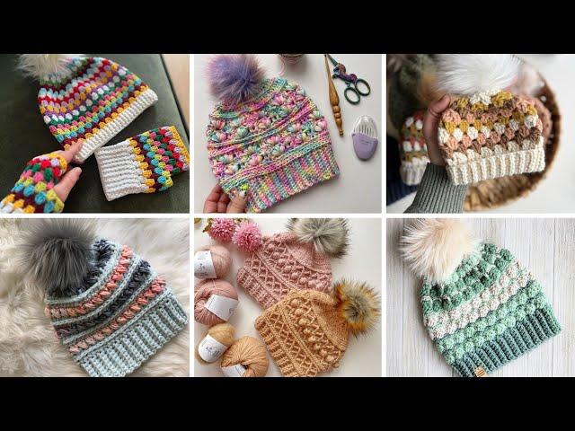 Beautiful crochet beanie hat ideas winter ️ Hats