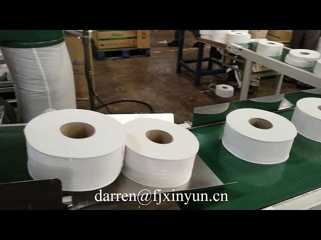 How to cut jumbo roll toilet paper log saw cutter