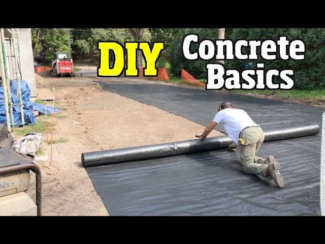 Concrete basics for Beginners from top to bottom, ground prep, rebar, sealing & protecting