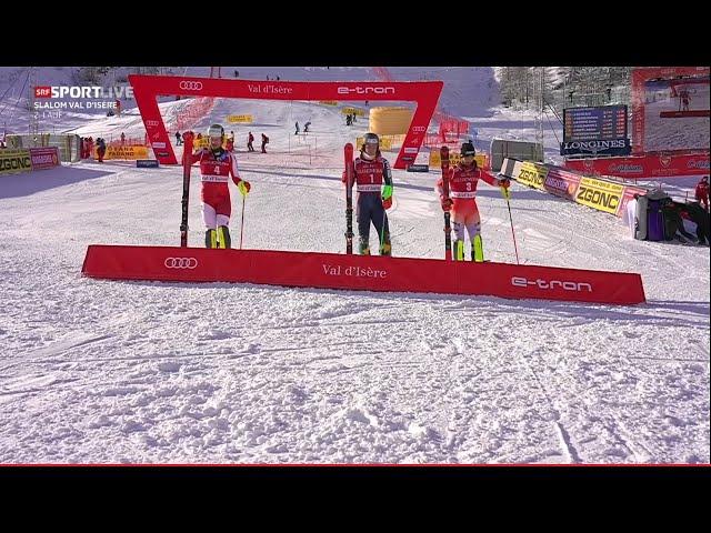 Ski Alpin Men's Slalom Val d'isère - 3. Loïc Meillard Top 8 Full Race