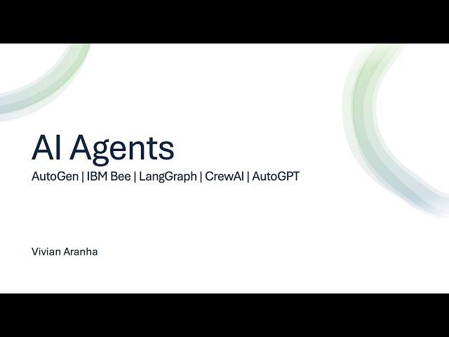 AI Agents: A Comprehensive Overview - Hands-on AutoGen | IBM Bee | LangGraph | CrewAI | AutoGPT