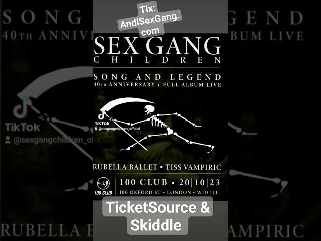 SGC at the 100 Club London Friday Oct 20th    Song & Legend Tour