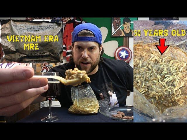 L.A. BEAST vs 50 Year Old Vietnam Era MRE (1969-72) | Spaghetti & Meat Sauce