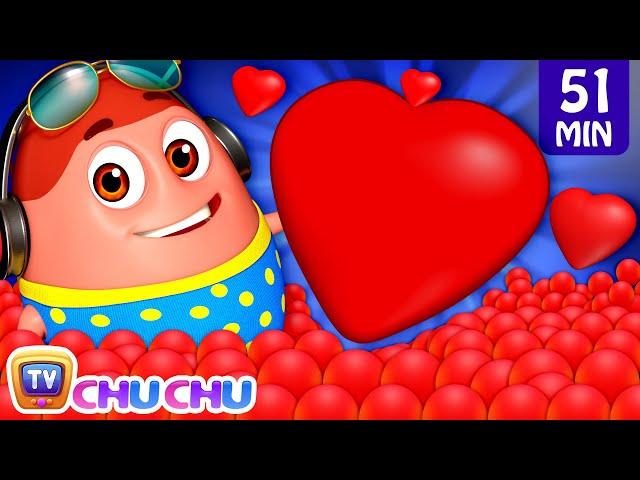 Learn Red Color with Surprise Eggs Ball Pit Show + More Funzone Songs for Kids - ChuChu TV