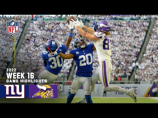 New York Giants vs. Minnesota Vikings | 2022 Week 16 Game Highlights