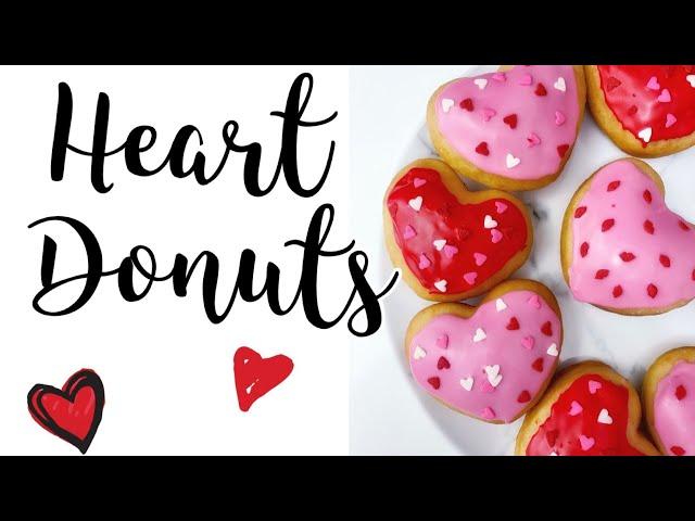 Heart Shaped Donuts - Valentine Special | How to make Heart Donuts | Easy Donuts Recipe