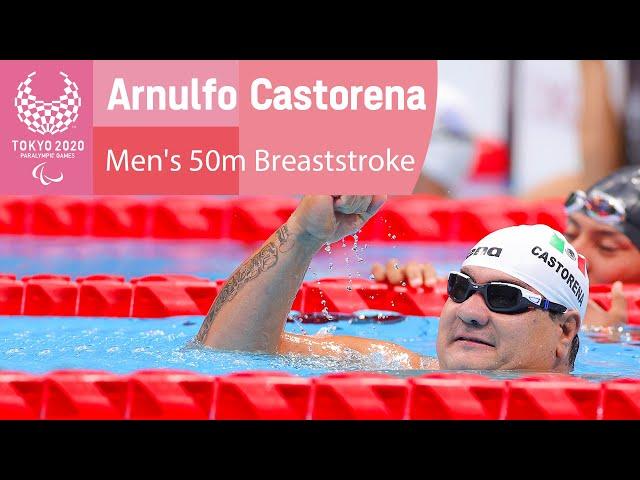 Arnulfo Castorena wins Gold for Mexico | Men's 50m Breaststroke - SB2 | Tokyo 2020 Paralympic Games