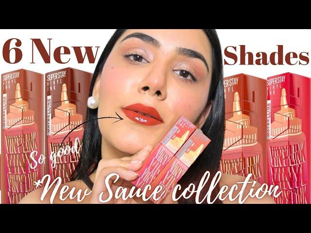 *NEW SAUCE COLLECTION Maybelline Vinyl Ink Long wear Shine Lipstick | New Shades | Honest Review