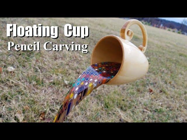 Floating Cup Pencil Carving