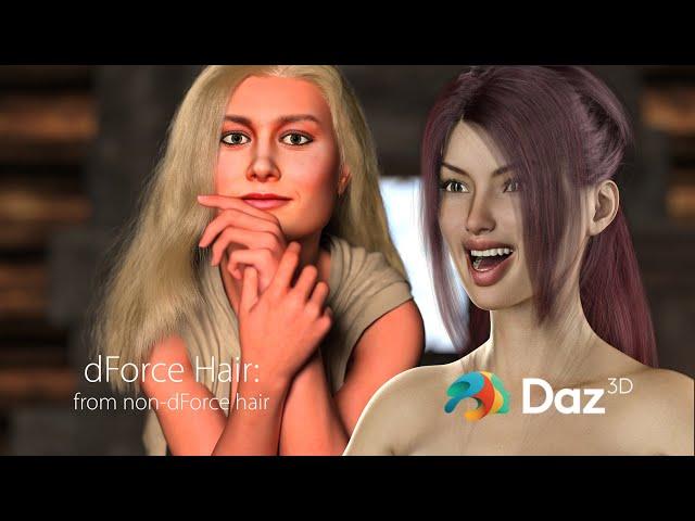 Daz Studio pro Tips: Converting non-dForce hair to dForce hair