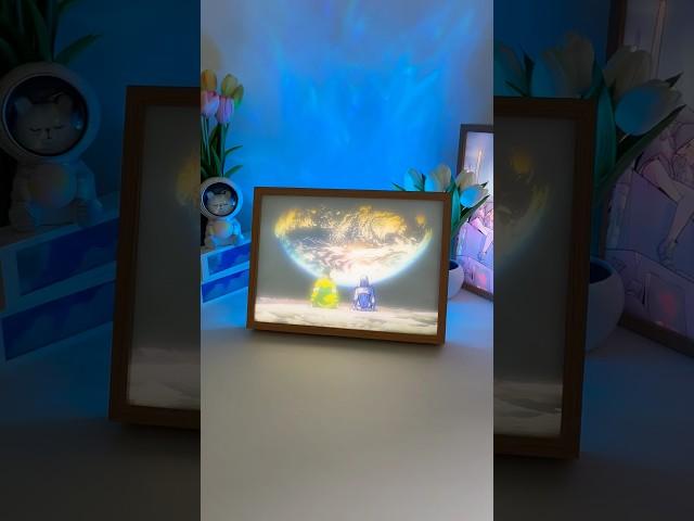 Lucy and David #cyberpunkedgerunners LED #lightpainting #animeart #wallart #nightlight #lightbox