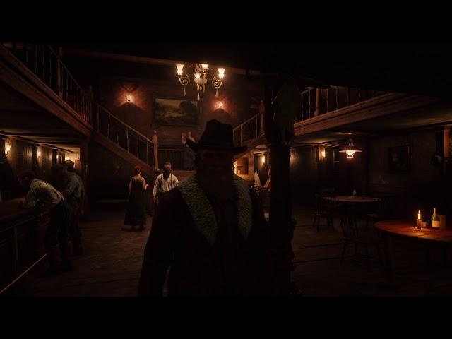 Red Dead Redemption 2 - Valentine Saloon Ambiance (music, talking, glasses)