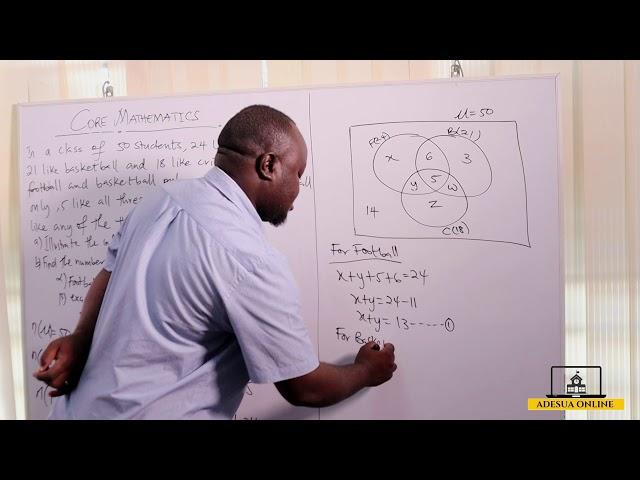 SHS 1 Core Mathematics | Solving Three Set Problem