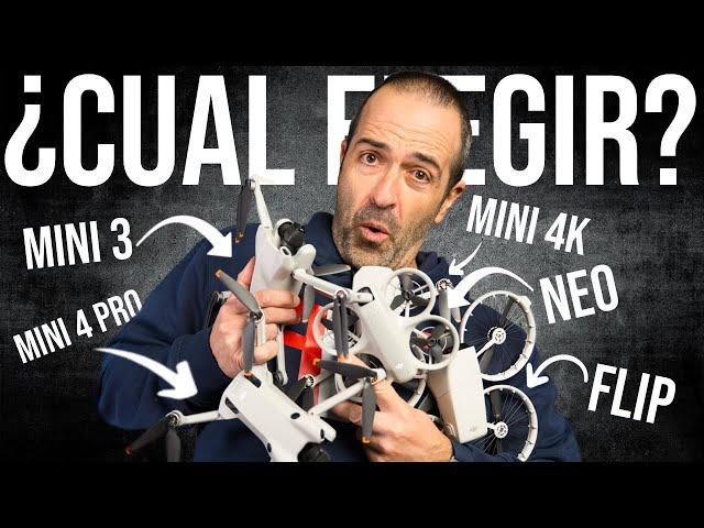 ¿Qué Dron MINI ELEGIR en 2025? - DJI Flip vs Neo vs Mini 4K vs Mini 3/4 Pro | Guía PRINCIPIANTES