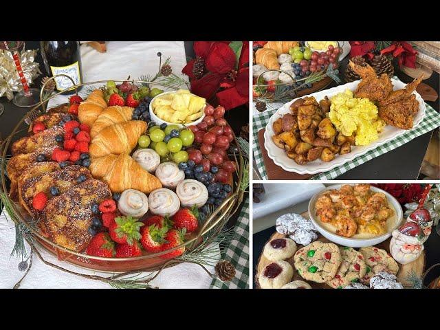 Christmas Brunch Recipes & Set Up! Brunch Board w/ Eggnog French Toast, Shrimp & Grits, And More!