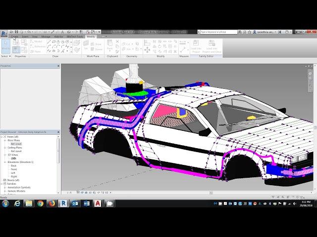 Revit - Building complex families (Delorean DMC-12) Show & Tell