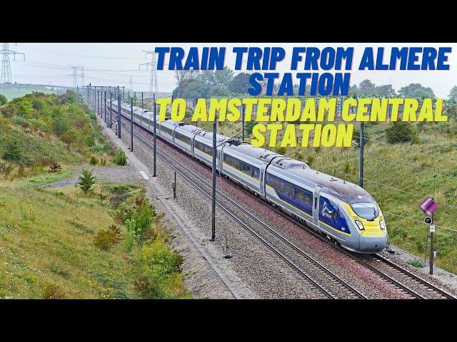 Train Trip from Almere Station to Amsterdam Central Station||@SofiaEurasien #nssprinter #travel