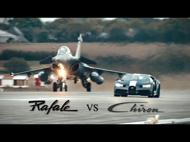 Bugatti Chiron Sport vs Dassault Rafale Fighter Jet DRAG RACE !