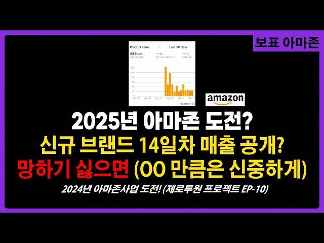 2025 아마존셀러 생존 가능할까? 신규브랜드 14일 매출 대공개 (feat. 바인리뷰 실화?) 제로투원 프로젝트 드디어 제품 런칭! ep-10