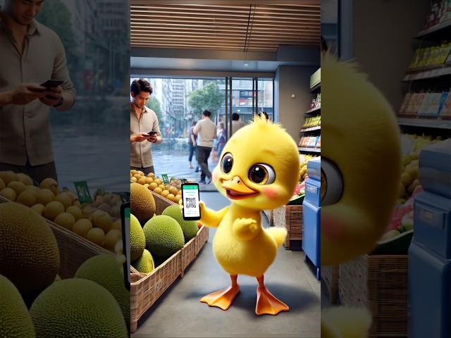 The little duck brings jackfruit for the little master to eat.#shorts #ducklings #cuteanimals #pets