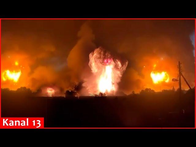 Terrible explosion- Warehouse containing thousands of ammunition was struck in Russian Tver region