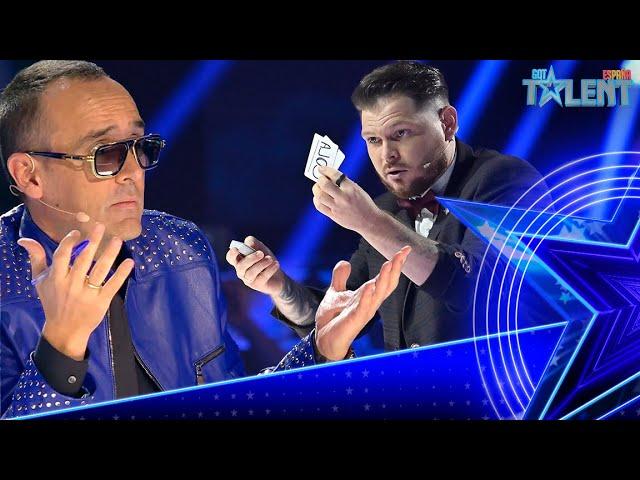 The TRICK of MAXENCE VIRE with the ID CARD of RISTO | Semifinal 3 | Spain's Got Talent 7 (2021)