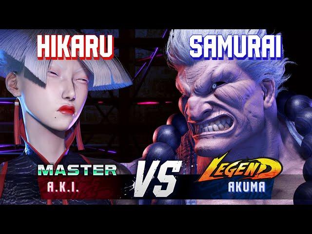 SF6 ▰ HIKARU (A.K.I.) vs SAMURAI (Akuma) ▰ High Level Gameplay