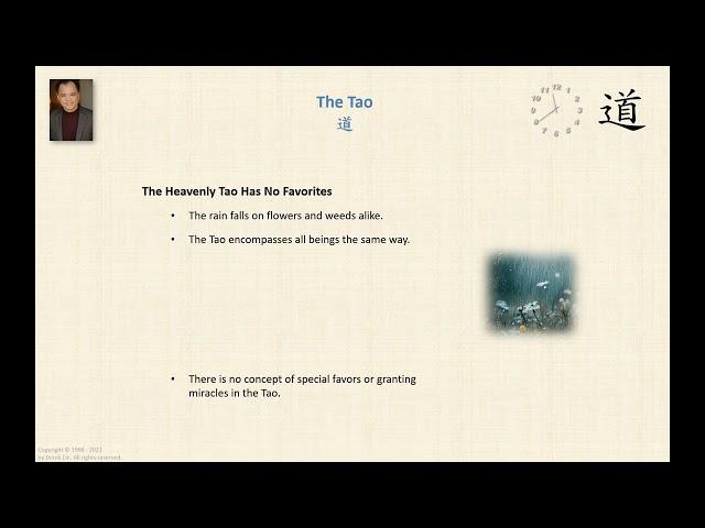 The Heavenly Tao Has No Favorites, a Tao Talk by Derek Lin