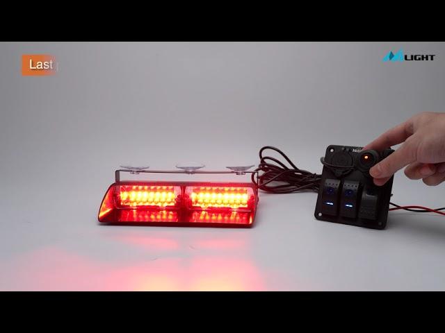 Nilight Emergency Strobe Lights, Windshield Hazard Warning Safety Flash Lights