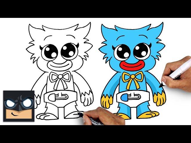 How To Draw Huggy Wuggy Baby | Poppy Playtime (Draw & Color)