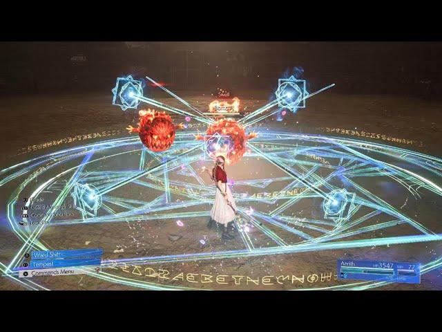 FF7 Rebirth gus' party aerith's fight.  Dynamic mode.