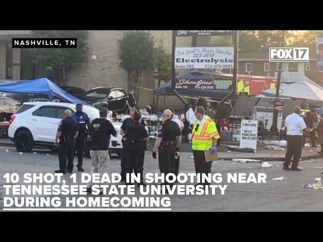 Mass shooting near Tennessee State University during homecoming, 10 victims with one dead