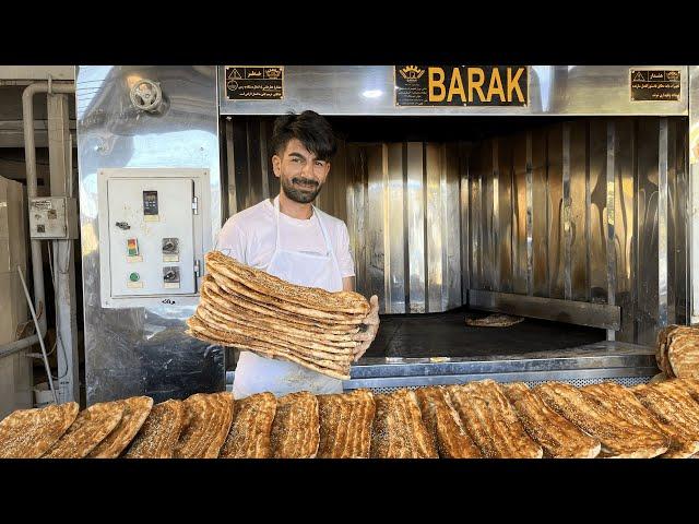 Baking Bread | Baking Iranian Bread | Cooking Barbari Bread in Tehran Iran!