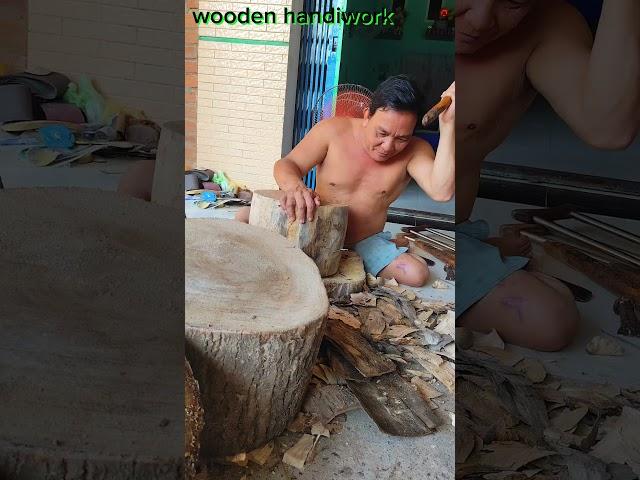 Crafting a Traditional Wooden Drum from Scratch 77 #shorts #crafting #traditionalcrafts #woodendrum