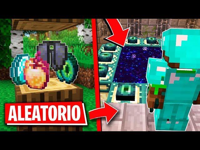 ¡TERMINAMOS MINECRAFT con OBJETOS ALEATORIOS!  MATAMOS al DRAGÓN del END MINECRAFT ALEATORIO