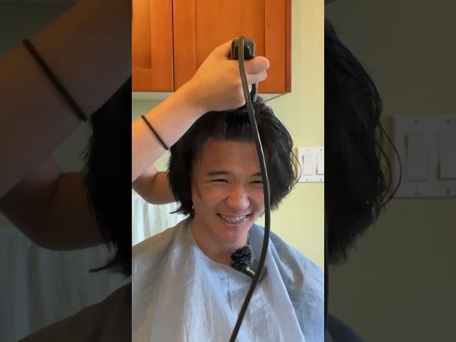 Shaving my brother's head ‍ #shorts