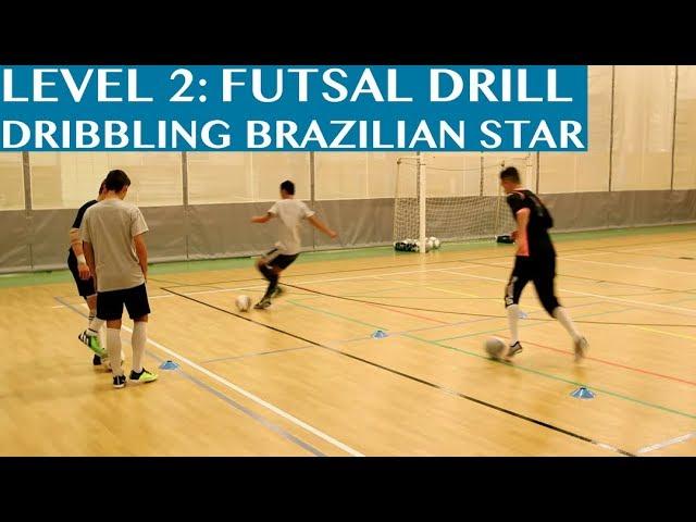 Futsal Training Drill: Level 2 Dribbling Brazilian Star