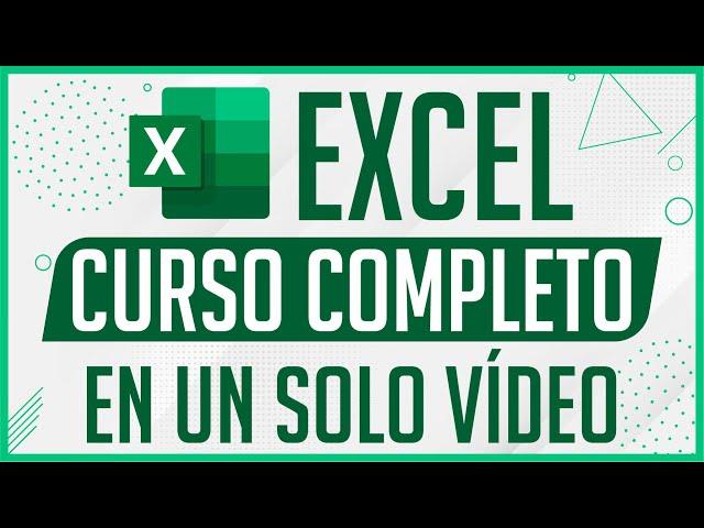 CURSO DE EXCEL COMPLETO EN 1 VÍDEO - BÁSICO E INTERMEDIO - Dostin Hurtado