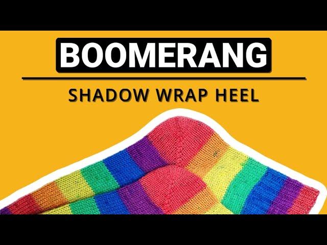 How to knit boomerang / shadow wrap heel. Knitting tutorial.