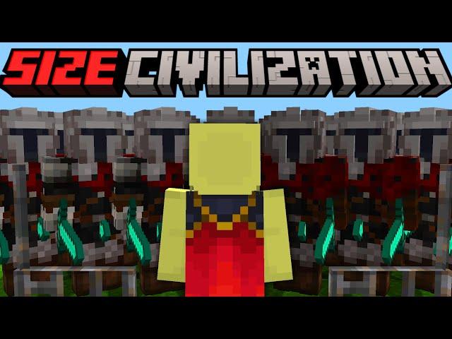 Minecraft but I get IMPRISONED in SIZE CIVILIZATION