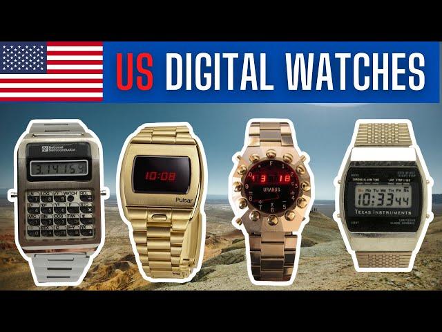 US DIGITAL WATCHES: American digital watch history inc. Texas Instruments, Microma, Fairchild etc