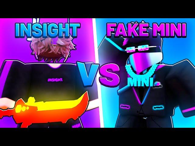 So i 1v1'd FAKE Minibloxia In Roblox Bedwars..