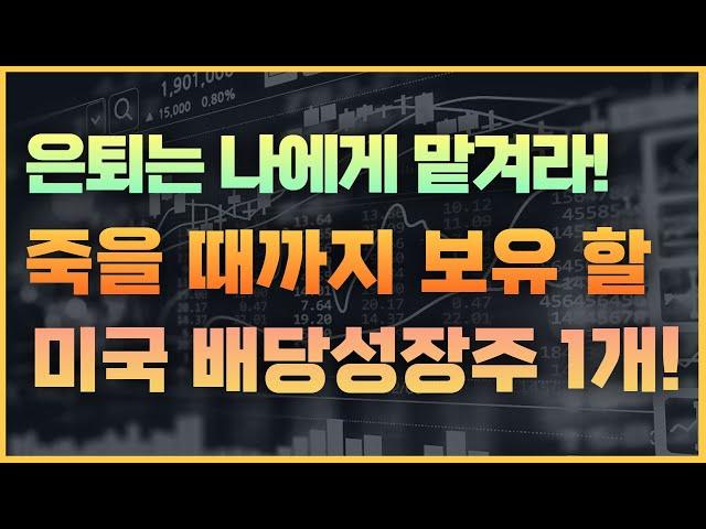 빅테크 NO, 당신의 은퇴를 책임질 딱! 1개의 미국 배당성장주 | 자녀에게 물려주면 좋을 탠베거 주식