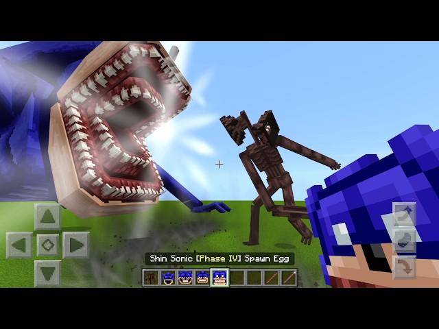 NEW Shin Sonic vs Siren Head Mod ADDON UPDATE in MINECRAFT PE